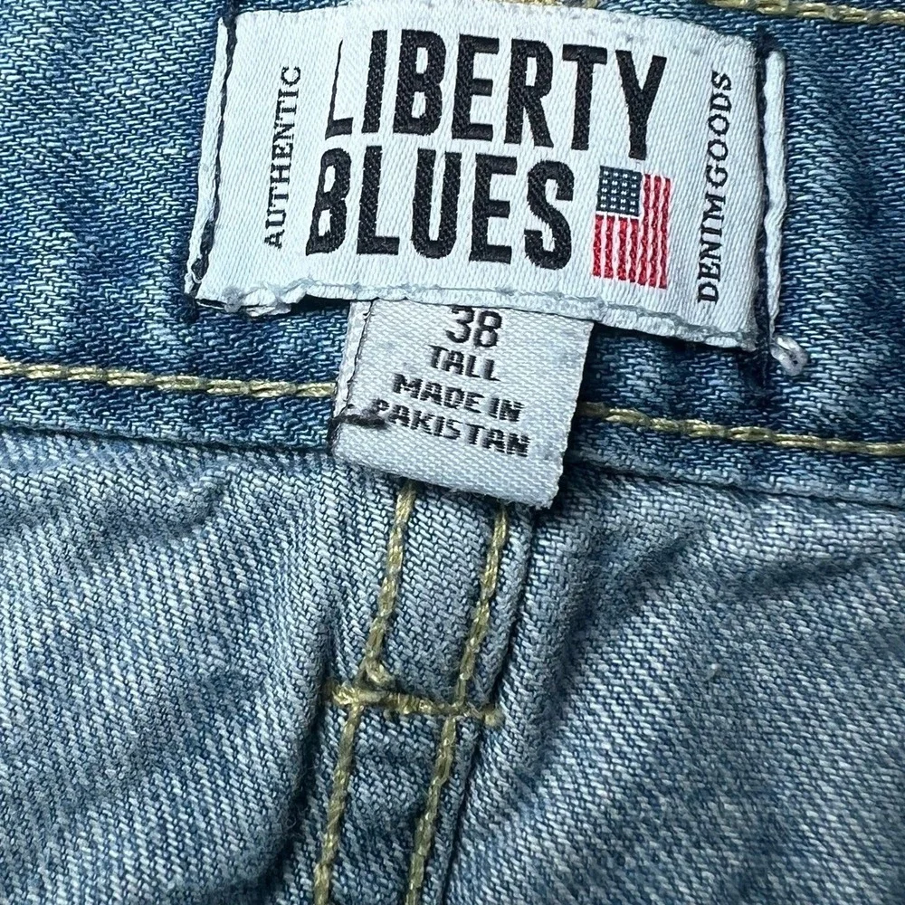 Vintage Liberty Blues Mens Size 38 Tall Denim Shorts Casual Rugged Jorts Retro